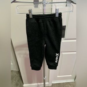 Hurley Black Drawstring Waistband Sweatpants Size 24 Months NWT